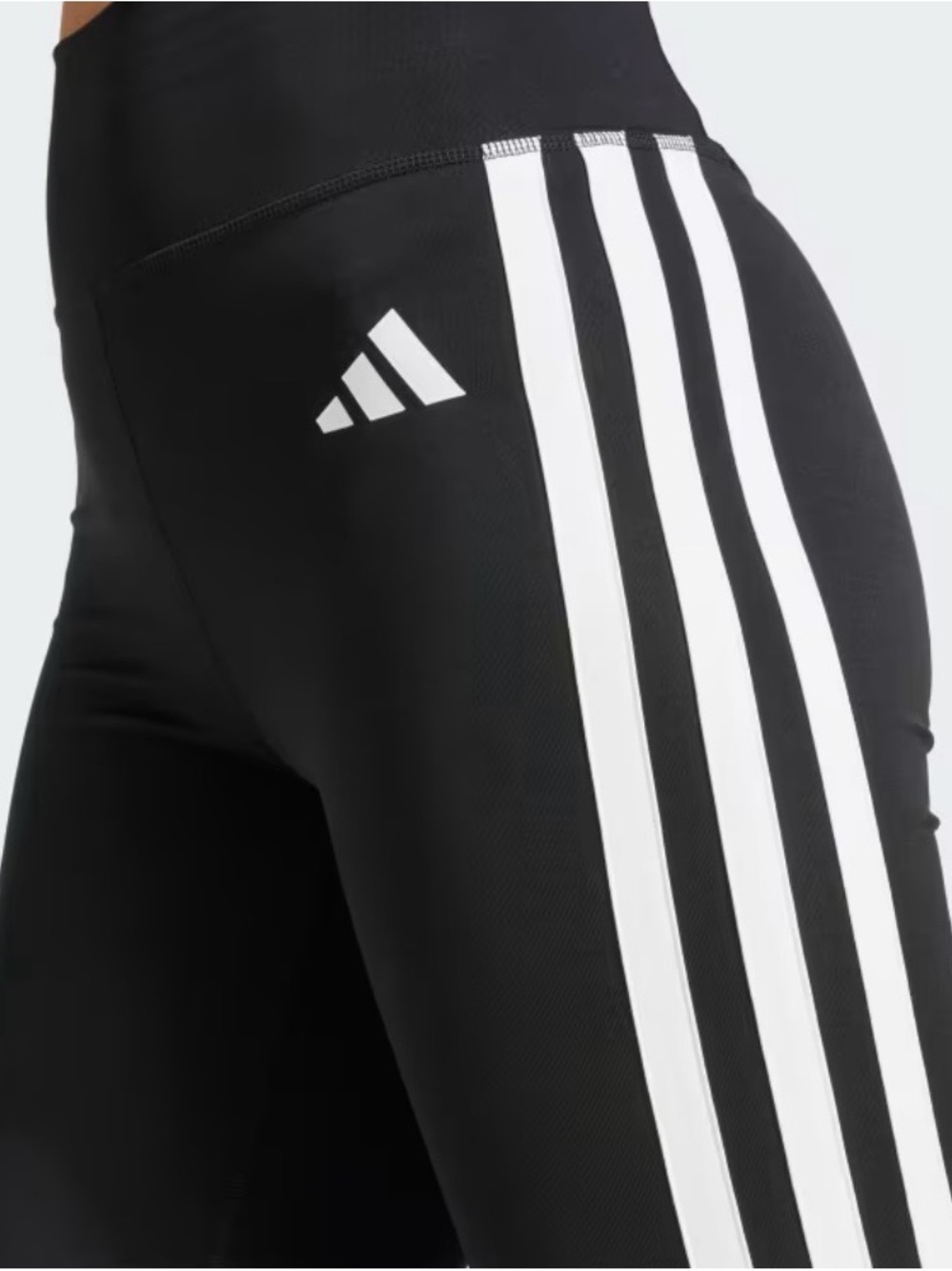 adidas Black Flared Track Pants with White Three-Stripes - Picture 6 of 6